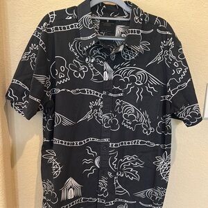 Black and White Graphic Men's Shirt